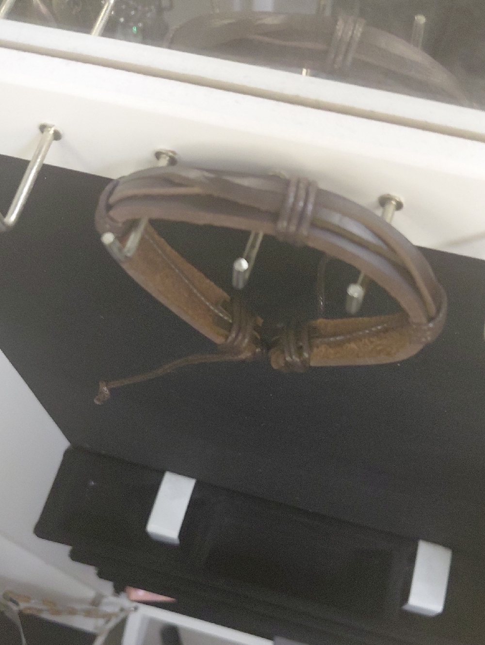 Brown Leather Multi-Strap  Bracelet